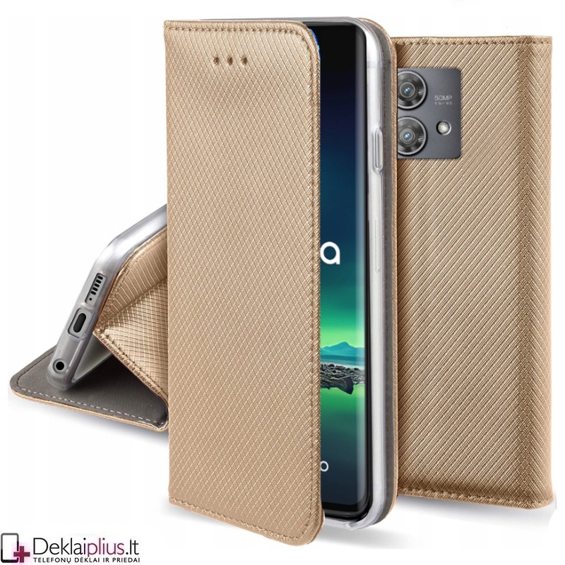 Telone atverčiamas dėklas - auksinės spalvos (Motorola Edge 40 Neo) Telone atverčiamas dėklas - auksinės spalvos (Motorola Edge 40 Neo)